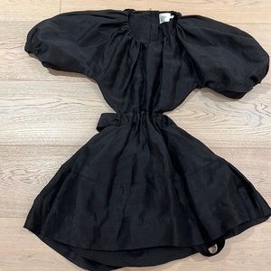 AJE black puff sleeve mini dress perfect condition